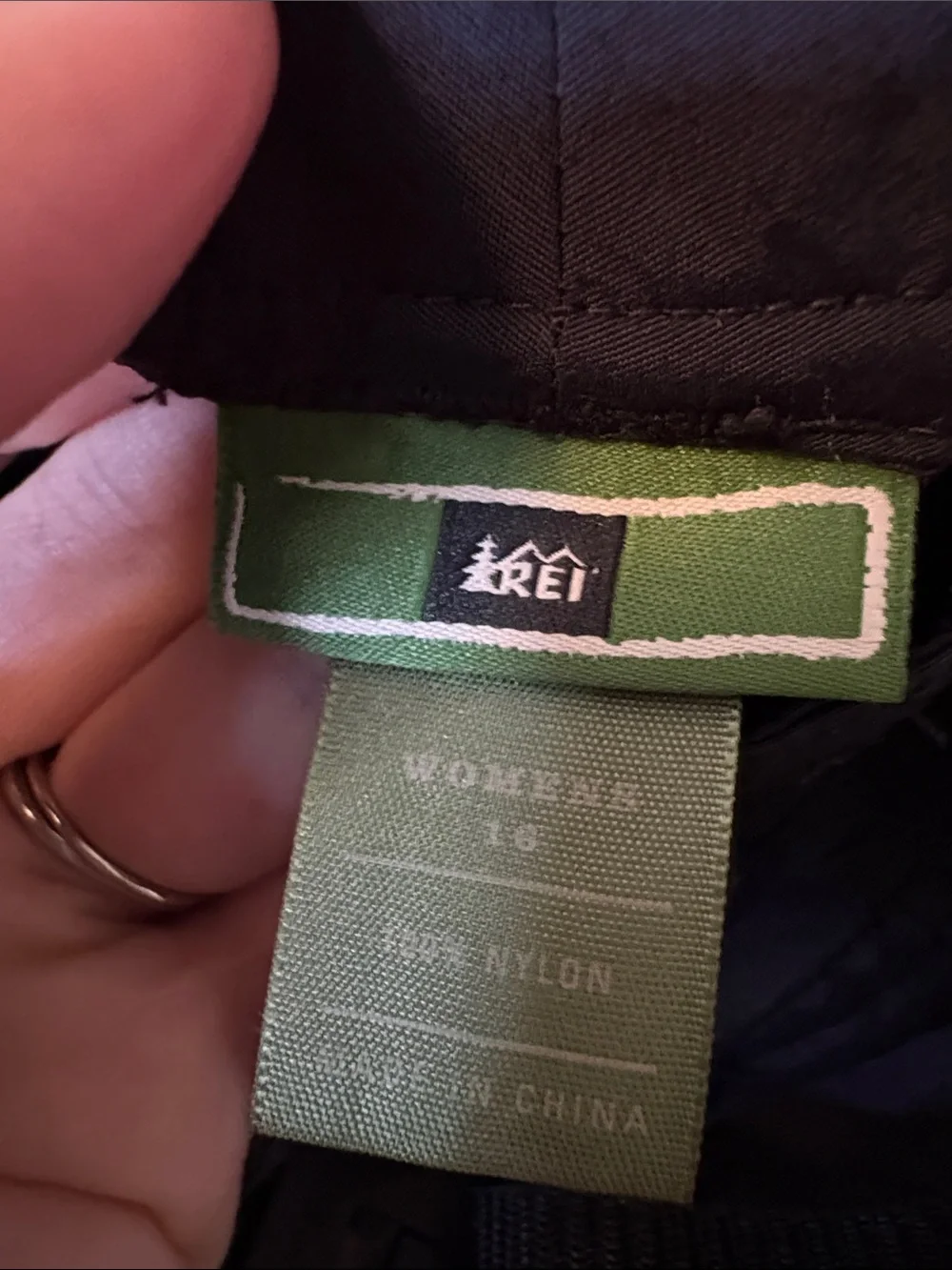REI Black 100% Nylon Shorts size 16